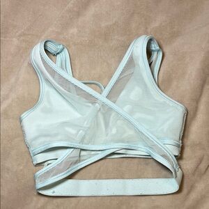Nike Light Blue Mesh Cross-Back Sports Bra